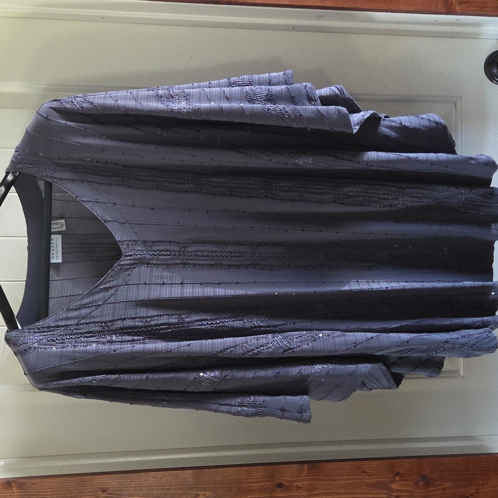 Susan Graver Charcoal Blouse